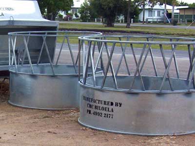 Project - Grain feeders, silos and round bail feeders made by Callide Manufacturing Company Biloela.